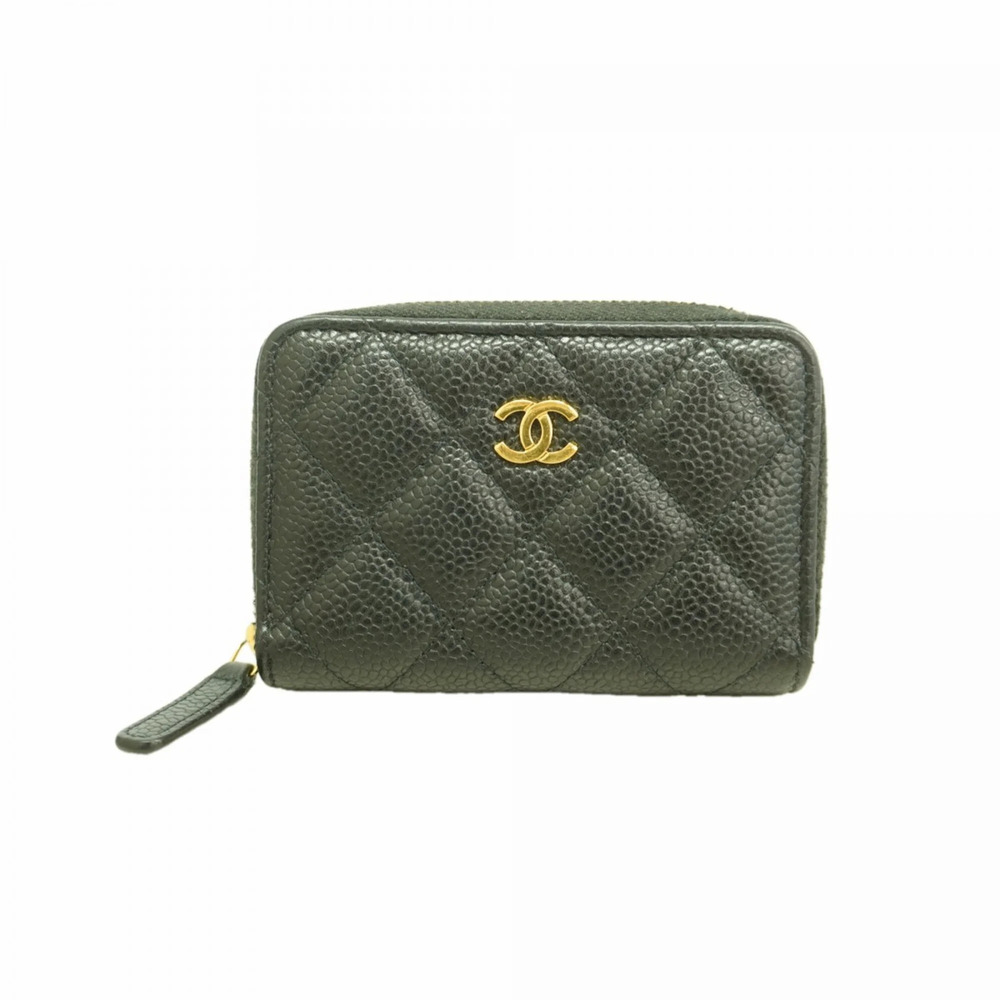 CHANEL Black Caviar Leather Wallet